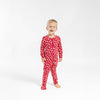 Red Football Bamboo Toddler Pajamas – Romper