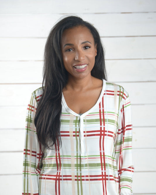 Women's Plaid Christmas Pajama Set