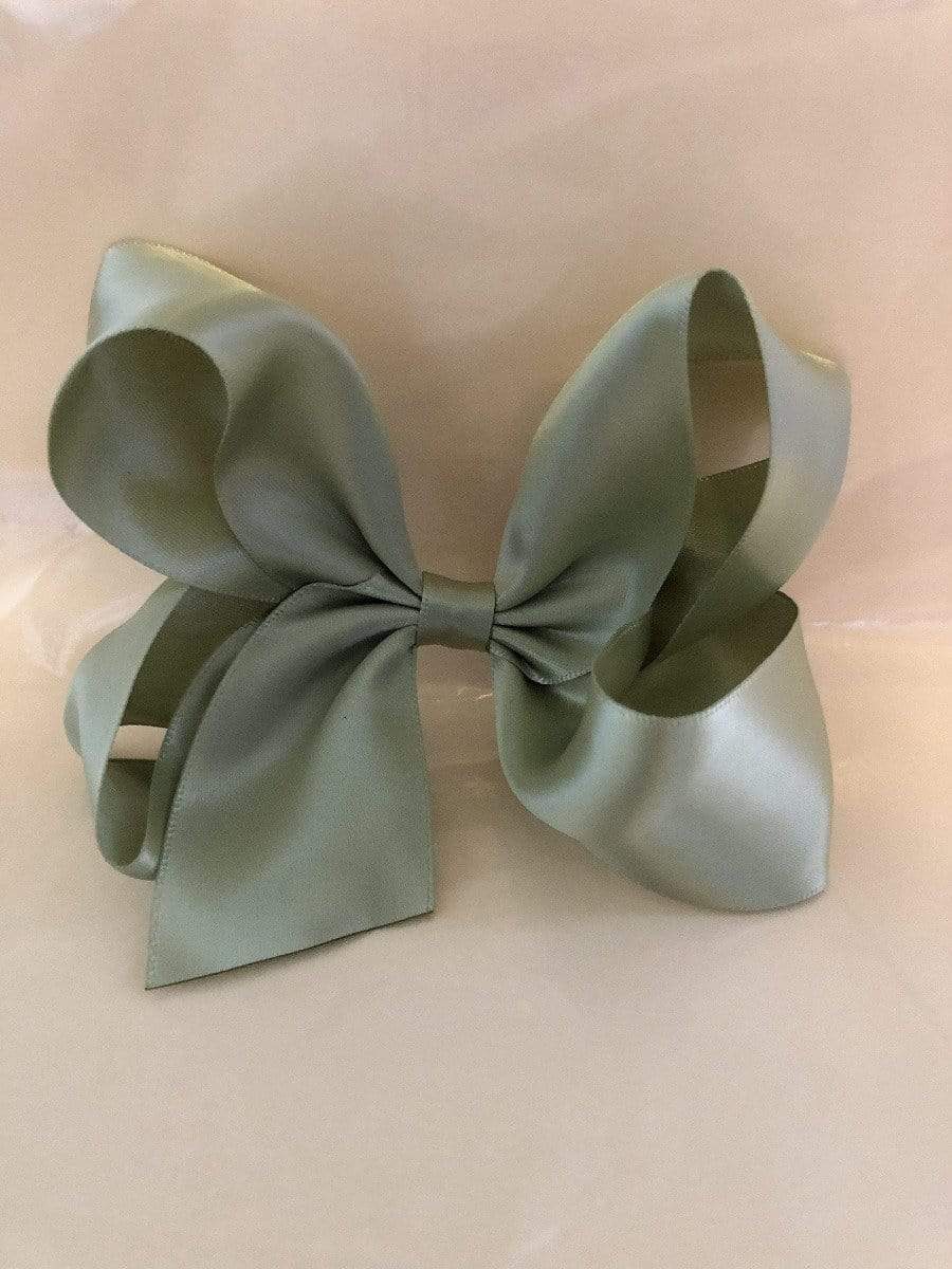 White Satin Hair Bow