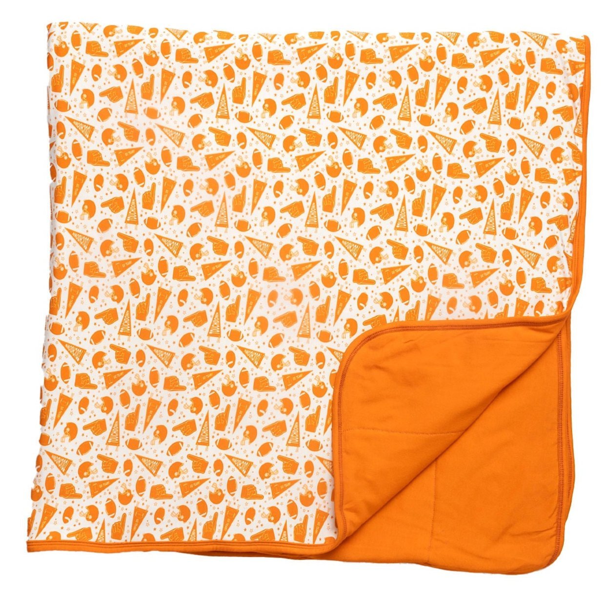 Orange Football Blanket