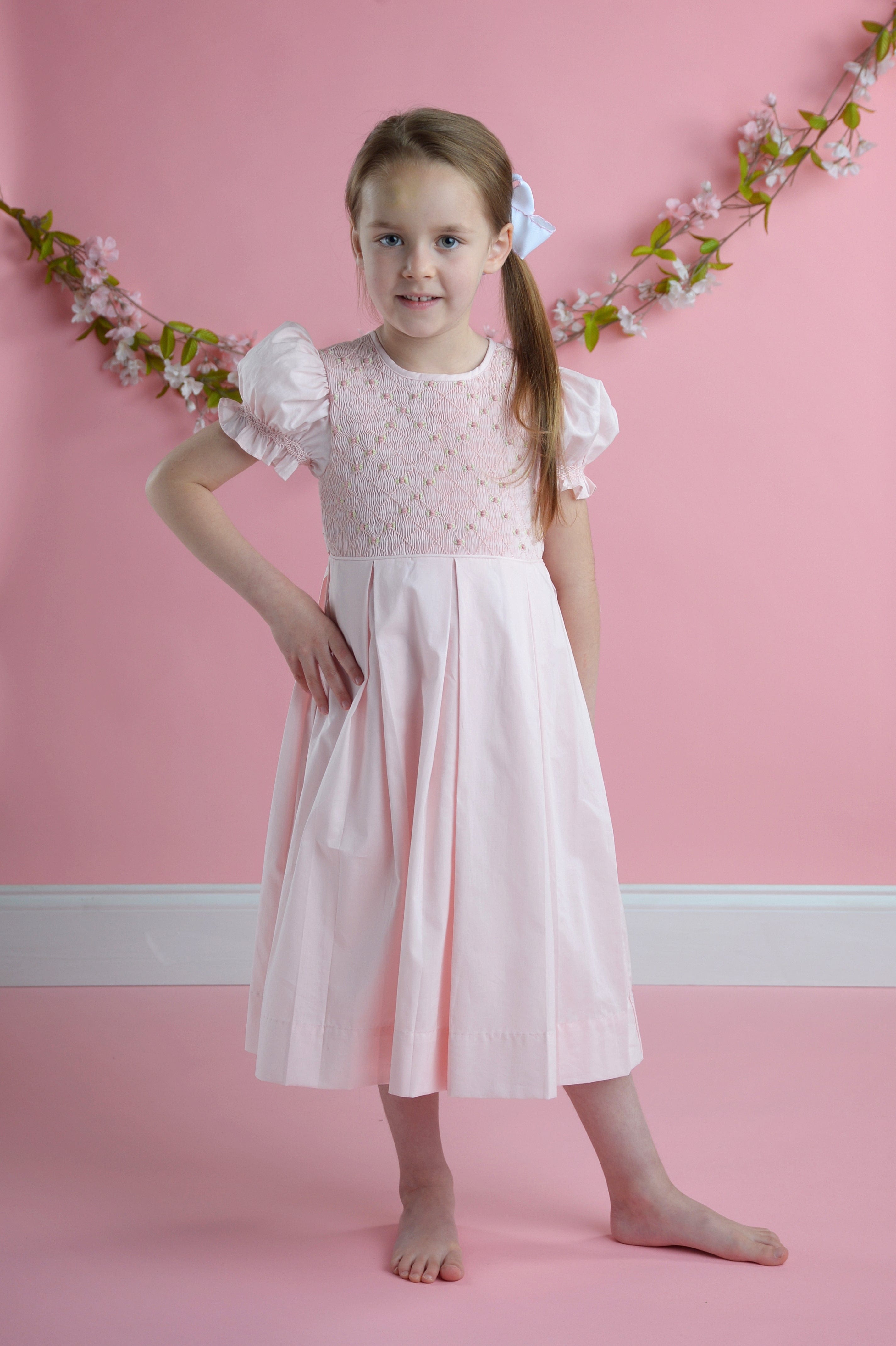 Gracie Puff Sleeve Flower Girl Dress - Ivory - Oui Babe