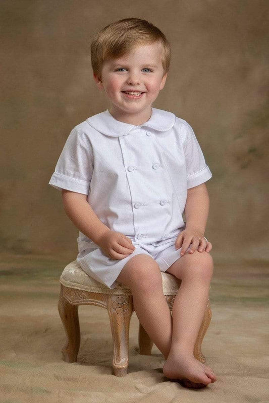 Strasburg Children Boys Short Set, ring bearer outfit, baptism, southern boy portraits
