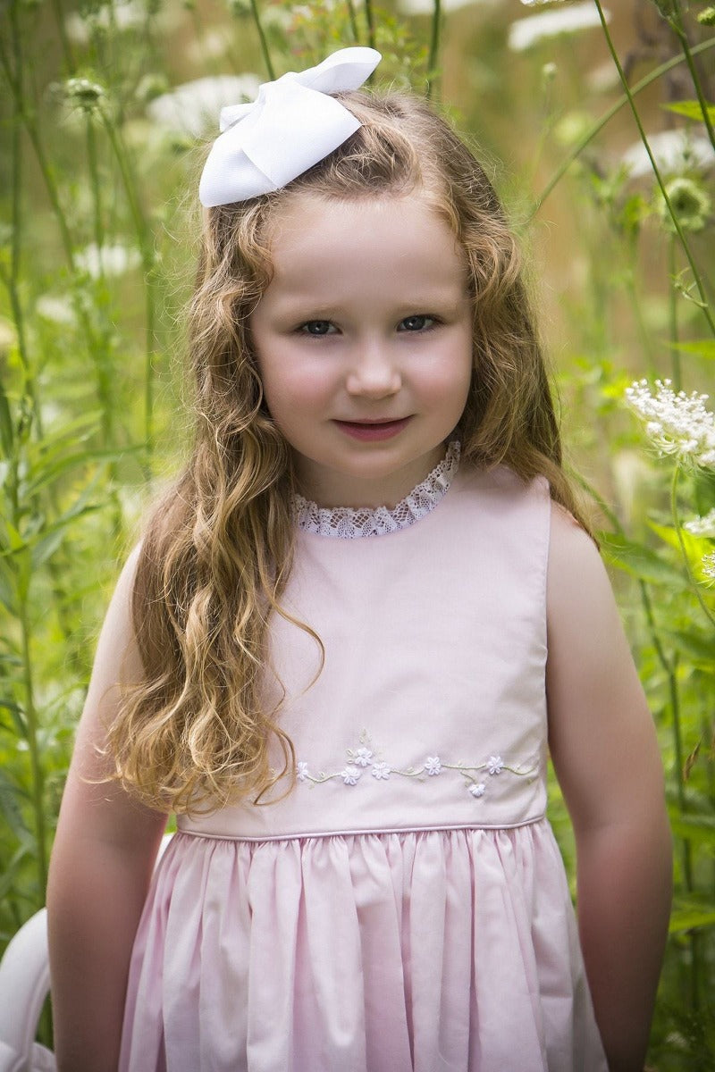 Classic Girls Easter Dress Toddler Portrait Spring Beach Dresses Pink