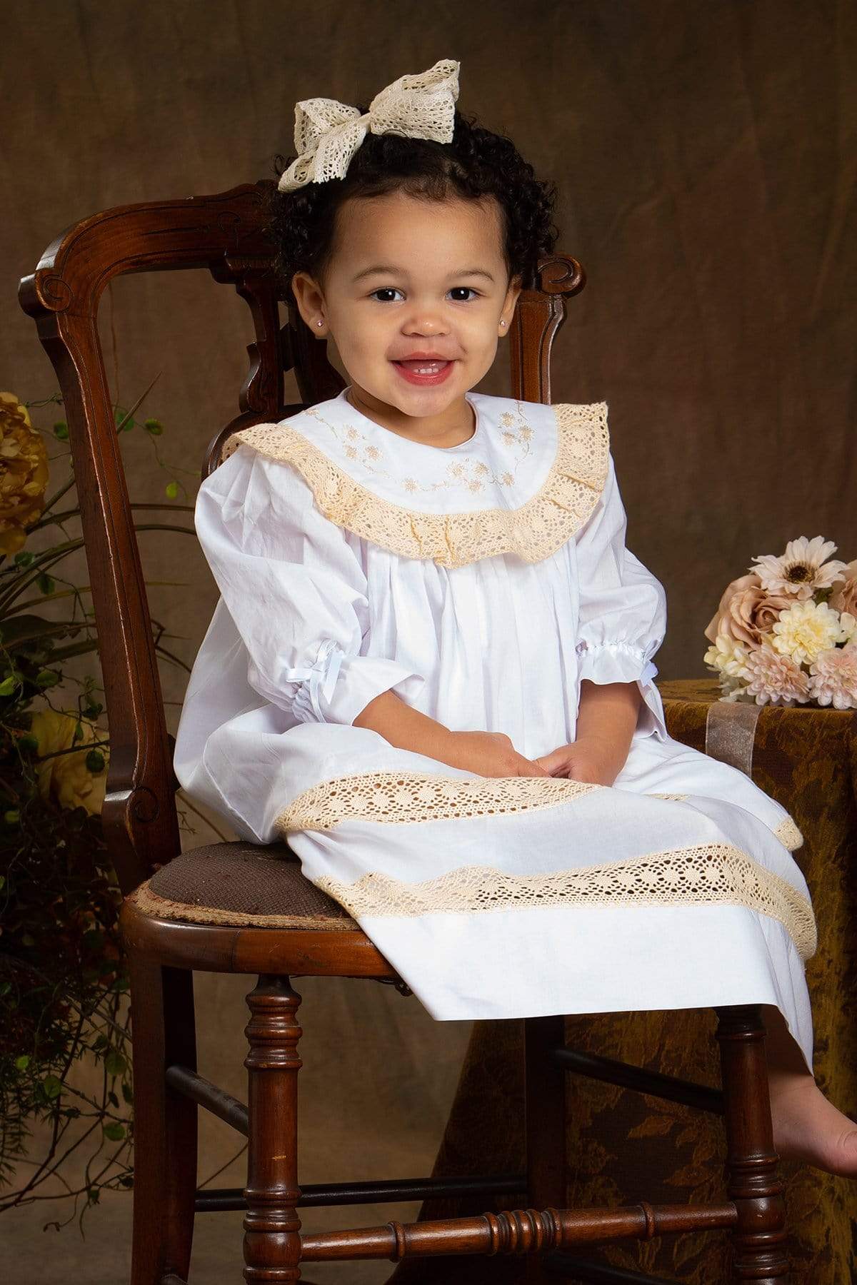 Catherine - Long Sleeve Heirloom Strasburg Children