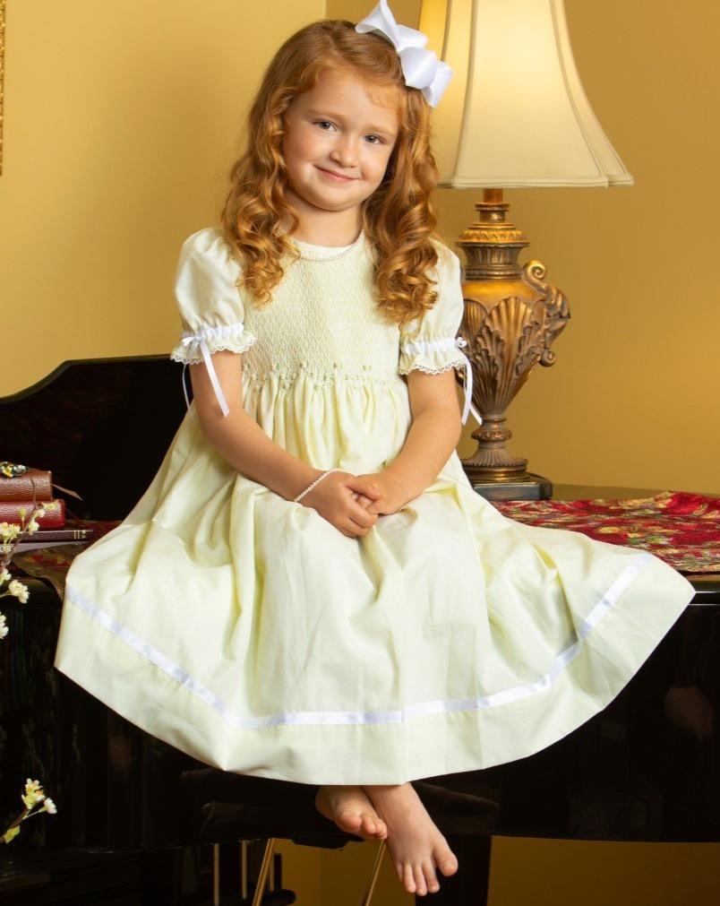Everly- Yellow Smocked Strasburg Children