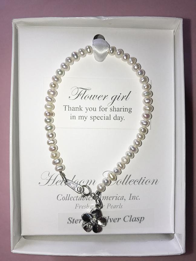 Freshwater Pearl Flower Girl Bracelet Strasburg Children