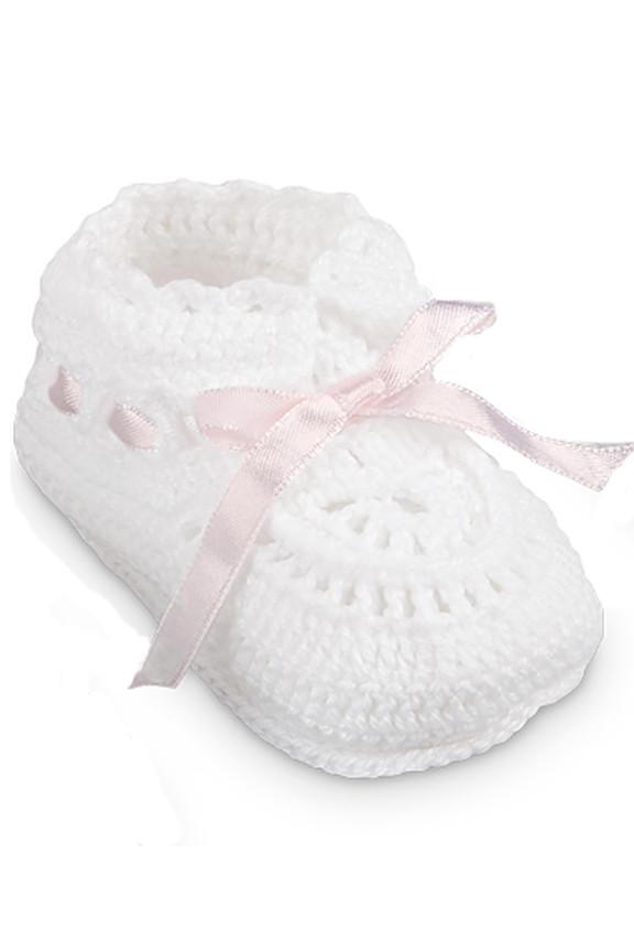 Hand Crocheted Knit Bootie Strasburg Children