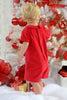 Strasburg Children Red romper for little boy, corduroy johnjohn romper, valentine's outfit toddler boy