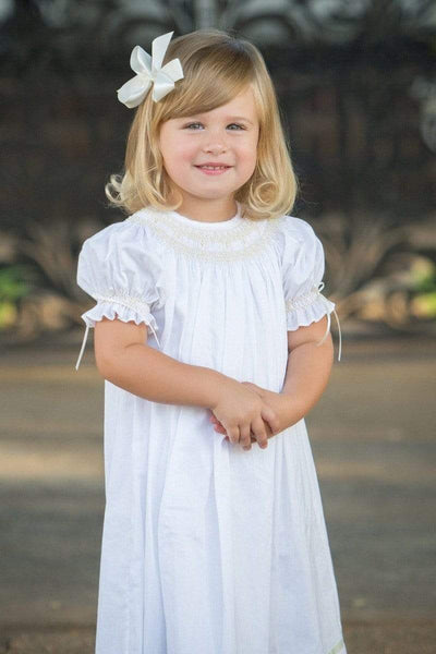 white dress for toddler girl Toddler Flower Girl Dress Vintage toddler Smocked Dresses Heirloom