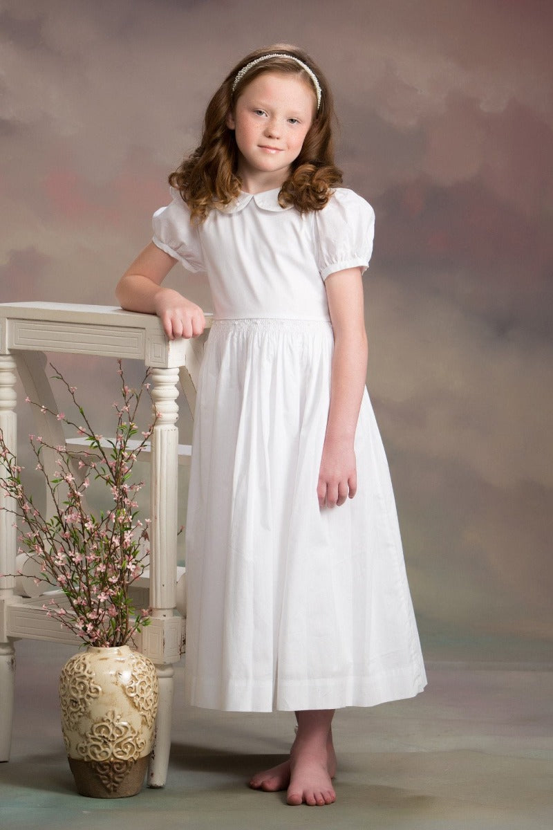 White Lace Flower Girl Dress Pageant First Communion Princess Little G –  TulleLux Bridal Crowns & Accessories