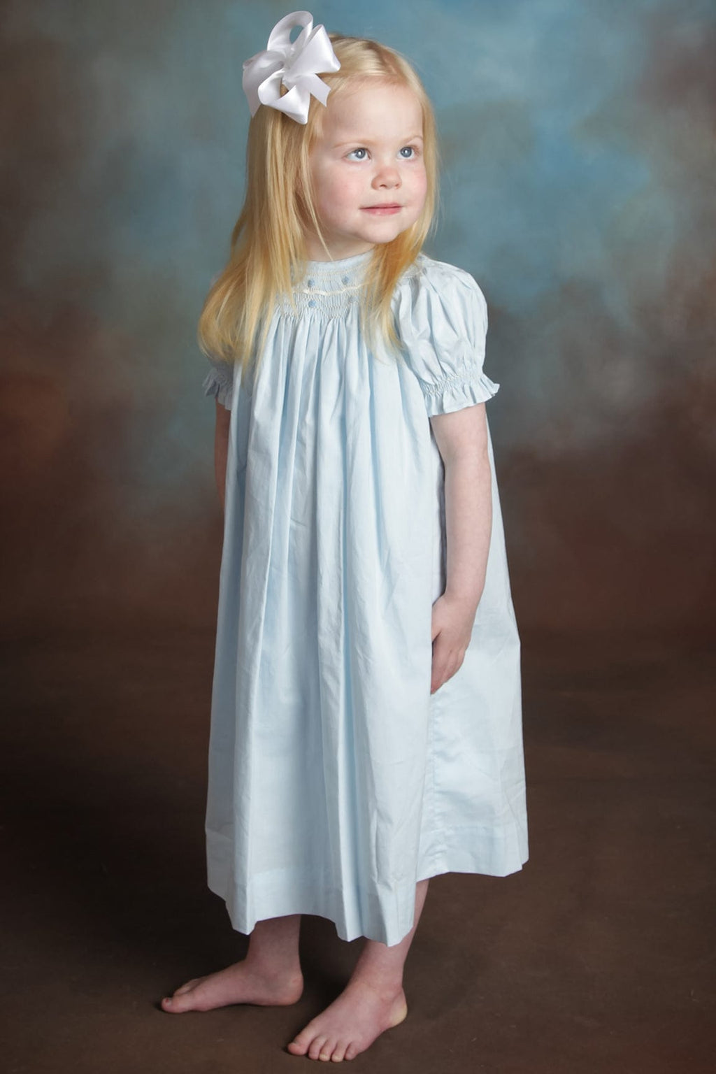 strapless open back dress Pink and Red Hearts Smocked Bishop Dress – Classic Whimsy