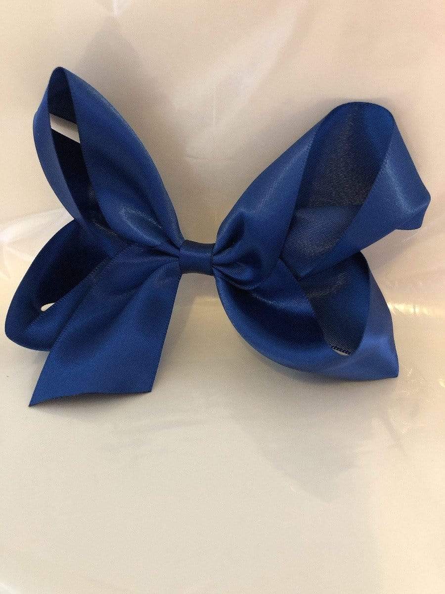 Satin Ribbon Hair Bow with Alligator Clip Dressy Large Bow for Hair, Navy