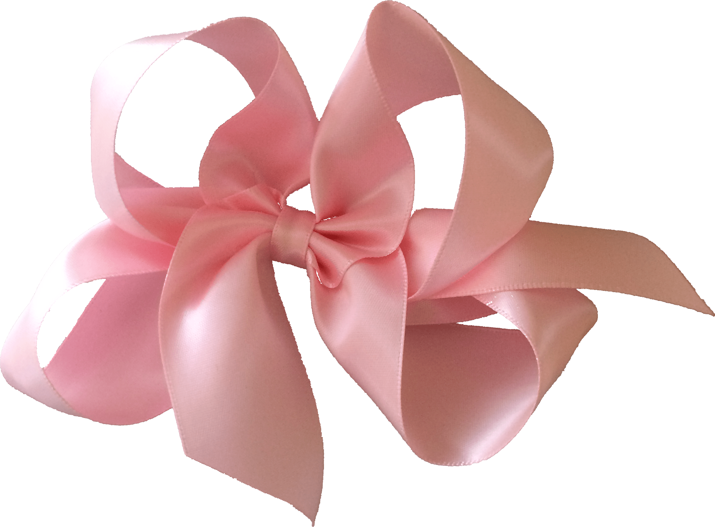 Strasburg Children Satin Ribbon Hair Bow with Alligator Clip Dressy Large Bow for Hair, Pink