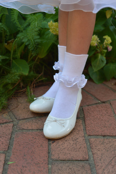 Girls Lace Socks Communion Flower Girl Church Fall Wedding Soft Nylon –  Strasburg Children
