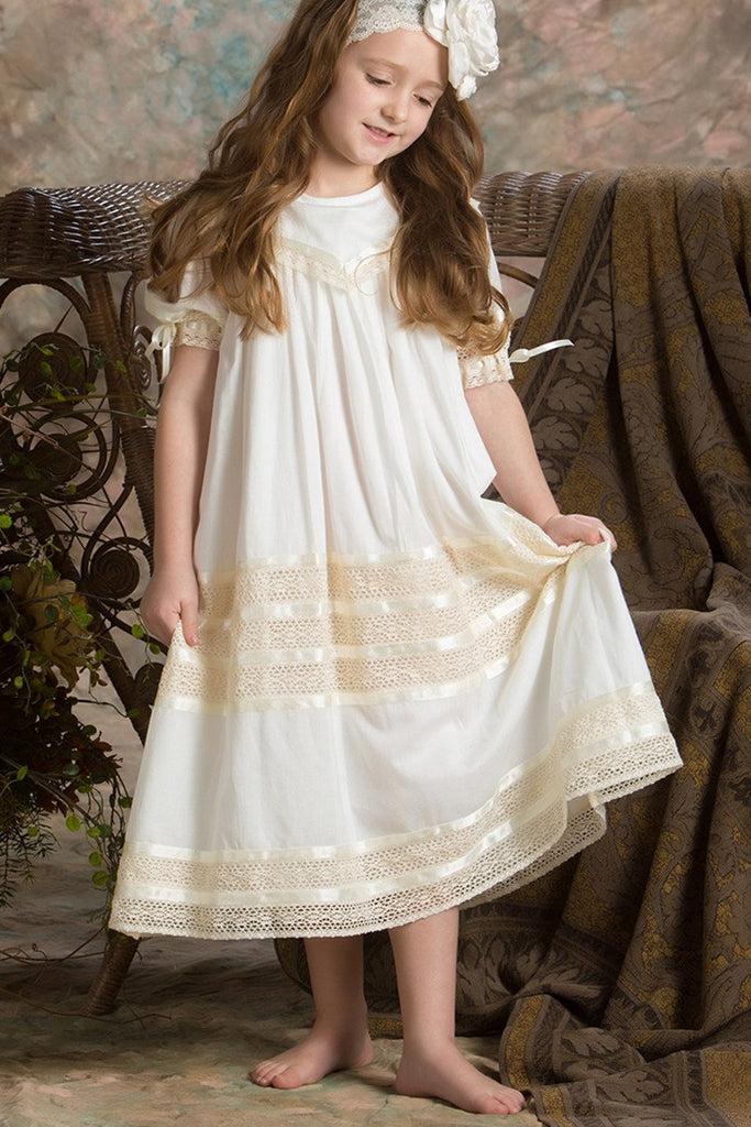 Savannah - Lace White Dress Strasburg Children