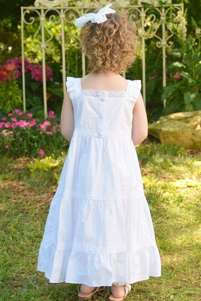Strasburg Children White Summer Flower Girl Dress - Heirloom Quality, Perfect for Beach Photos, 7/White Strasburg Children White Summer Flower Girl Dress - Heirloom Quality, Perfect for Beach Photos, 7/White